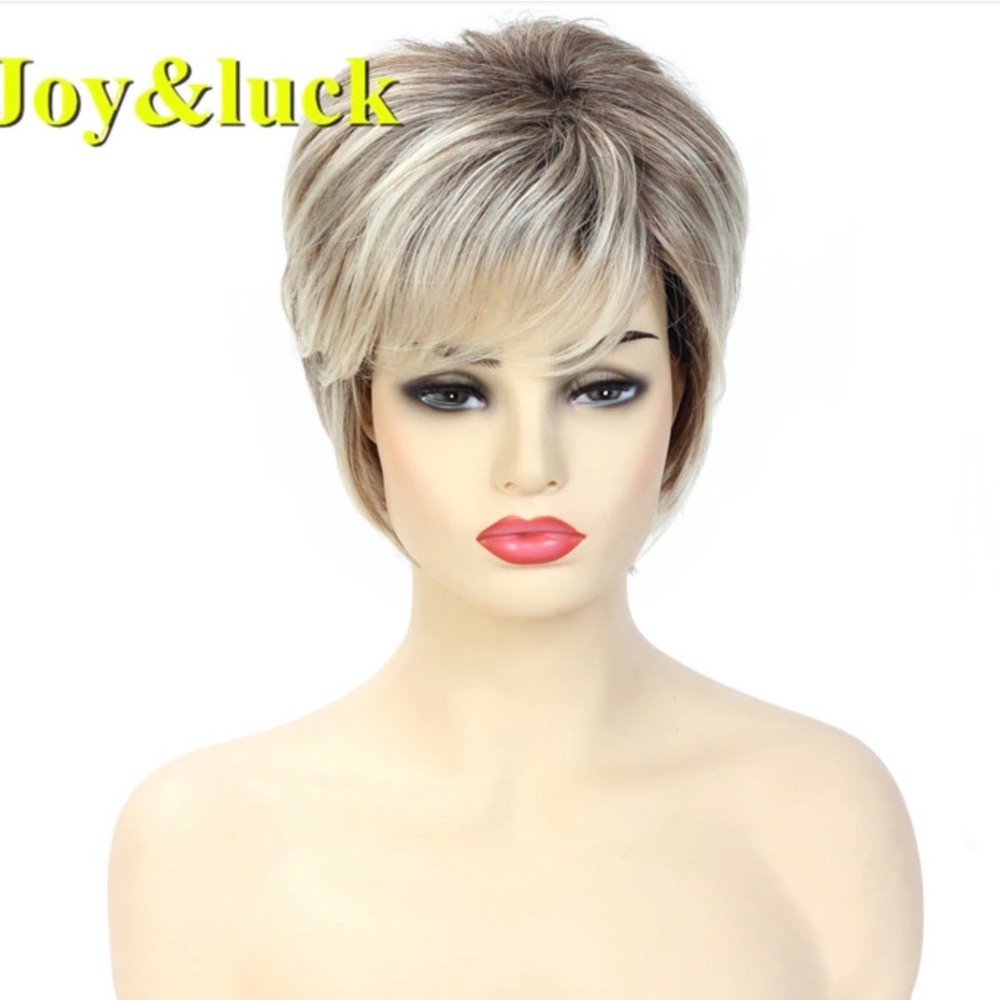 Fashion Wig Short Haircut Wigs Short Synthetic Wig Ps Wig Cap